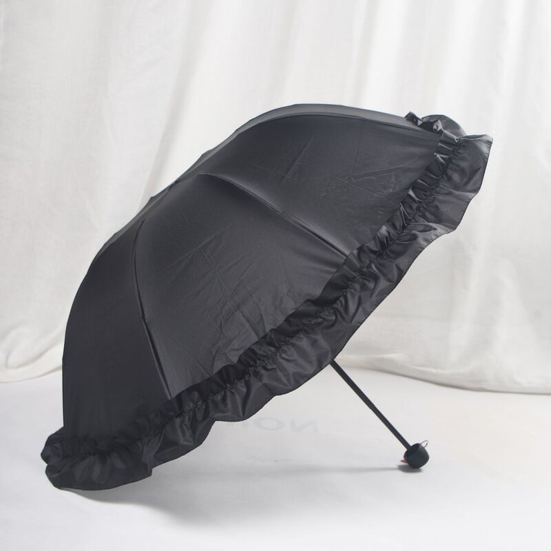 Cross-Border New Product Princess Umbrella Lace Trim Sun Umbrella Black Coating Sunshade Umbrella Dual-Use for Sun and Rain Women's Folding Umbrella Cross-Border New Product Princess Umbrella Lace Trim Sun Umbrella Black Coating Sunshade Umbrella Dual-Use for Sun and Rain Women's Folding Umbrella