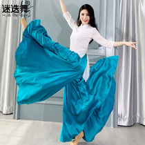 Lost dance belly dance practice suit 2021 new autumn winter coat modern dance wide leg pants loose size performance suit