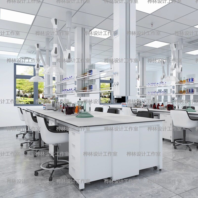 Laboratory Renderings, Bird'S-Eye View, Purification Workshop, Animal Room, Operating Room Renderings, Floor Plan, Single Building Plan, 3D View Laboratory Renderings, Bird'S-Eye View, Purification Workshop, Animal Room, Operating Room Renderings, Floor Plan, Single Building Plan, 3D View