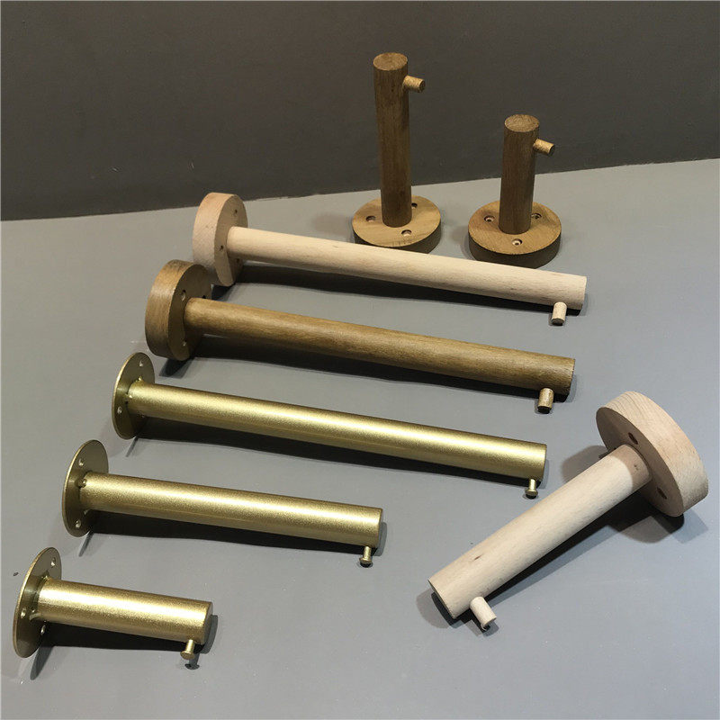 Clothing Store Hook Upper Wall Hanging Hook Long Hook Wood Single Hook Display Rack Male And Female Loading Bay Clothing Wall Hook