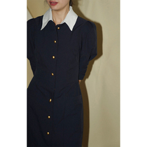 Machine washable travel series Imported from Japan super anti-wrinkle retro removable shirt collar French dress