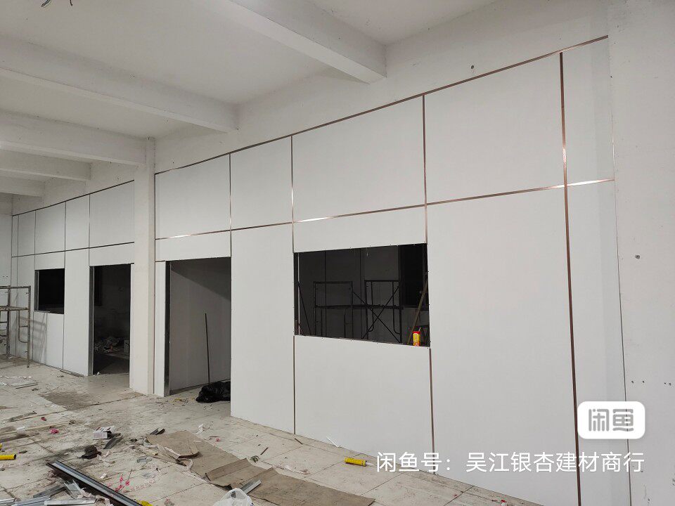 Hangzhou Light Free Lacquer Plasterboard Partition Light Steel Keel Plasterboard Suspended Ceiling Office Partition Plant Partition Wall Construction