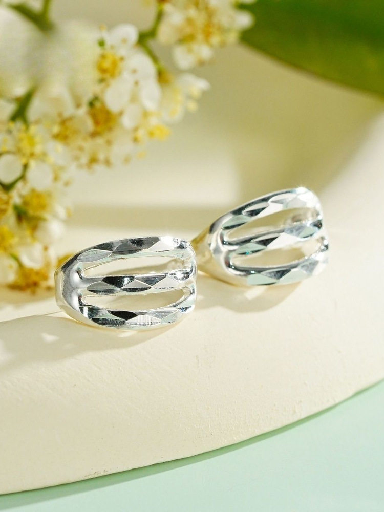 Silver Earrings 999 Pure Silver for Women, Full Silver, Suitable for Round Faces, Large Hoop Earrings for Mothers, No Need to Take Off When Sleeping, Silver Jewelry for Elderly Women and Grandmothers