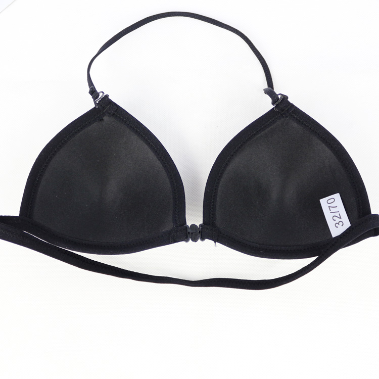 Mặc bikini áo ngực treo cổ phía trước khóa mịn không có hỗ trợ tam giác đồ lót nóng mùa xuân bơi hiển thị đồ lót