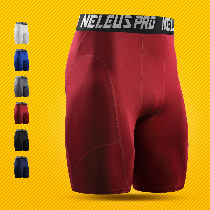 Men's Sports Tight Shorts, Breathable, Quick-Drying Running Shorts, Basketball Training Fitness Base Layer, Elastic Five-Point Shorts for Summer