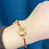 Gold 999 Pendant Sweet Tiger Ancient Fart Silver Accessories Accessories Antique China Red Pearl Bracelet Hand Decorated With A Cute Gift
