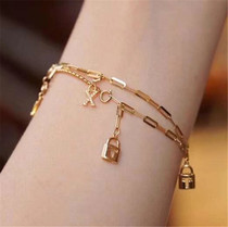 Special price ins wind diamond bracelet 26 English letters 18K gold Ping An lock adjustable bracelet lucky character