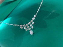 Fairy Princess water drop 1 3 carat natural real diamond 18k gold 45cm adjustable clavicle necklace Japan Seiko