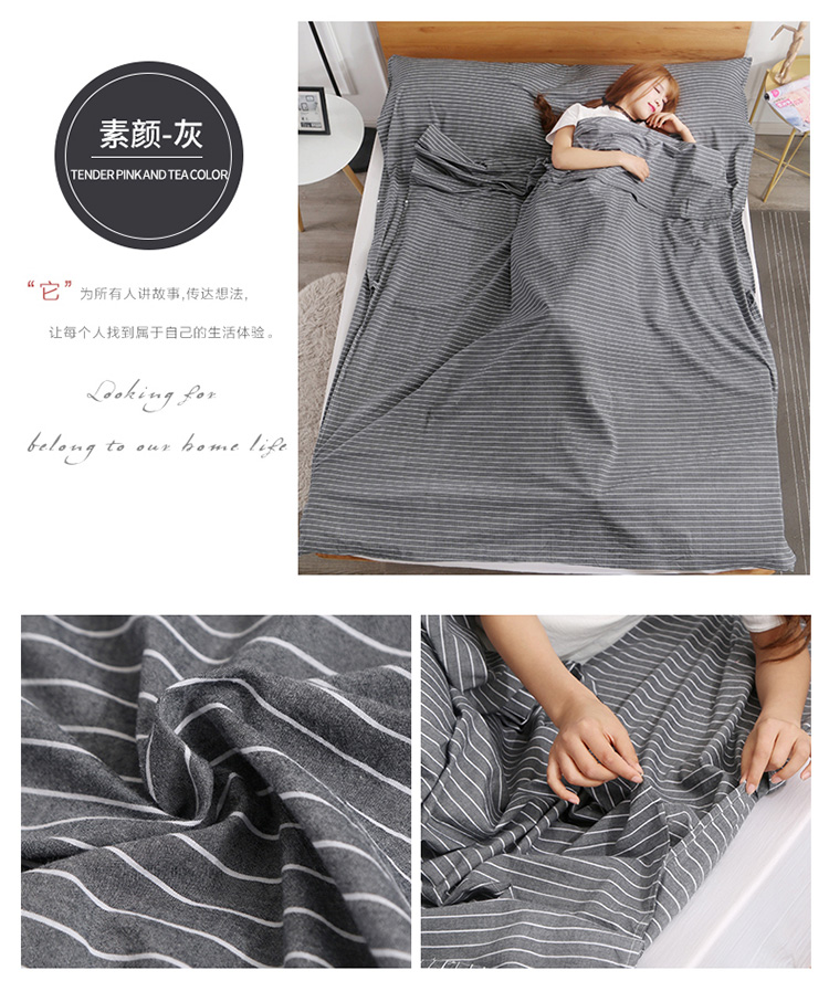 Cotton bông bẩn túi ngủ đơn giản Nhật Bản rửa sạch bông duy nhất đôi du lịch túi ngủ xách tay khách sạn trên bẩn túi ngủ