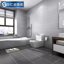 Black and white gray all-ceramic kitchen and bathroom tiles Restaurant floor tiles Kitchen bathroom tiles 300x600 wall tiles Balcony floor tiles