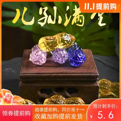 Special price pink Purple Yellow Green Crystal peanut ornaments