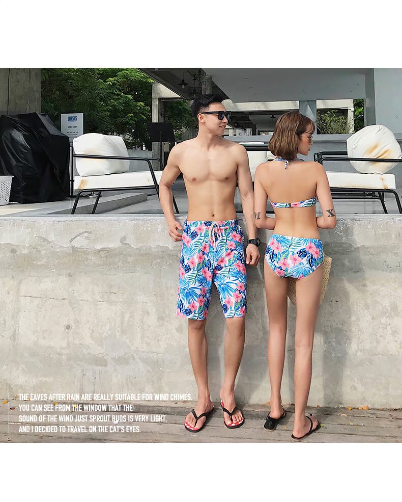 Cặp đôi mới bơi đồ bơi nữ chia váy bảo thủ bikini phù hợp với Hàn Quốc kỳ nghỉ bên bờ biển spa sinh viên áo tắm - Vài đồ bơi đồ đi biển cho cặp đôi