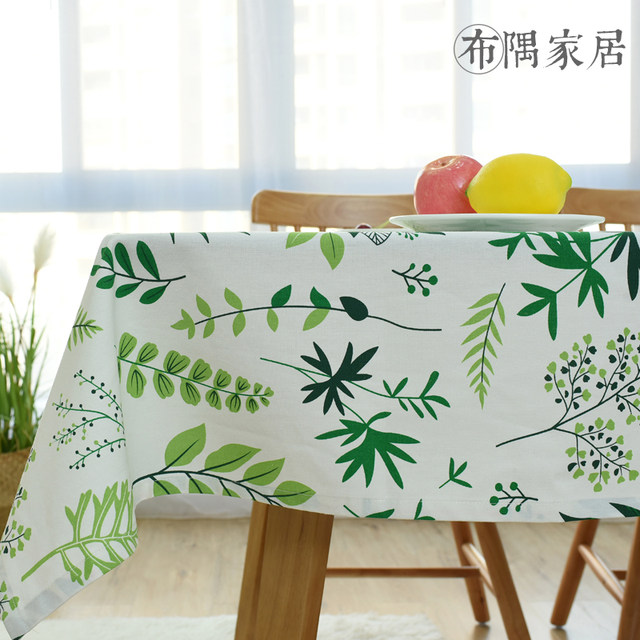 Literary tablecloth cotton and linen small fresh modern simple tablecloth European coffee table cloth thickened rectangular tablecloth