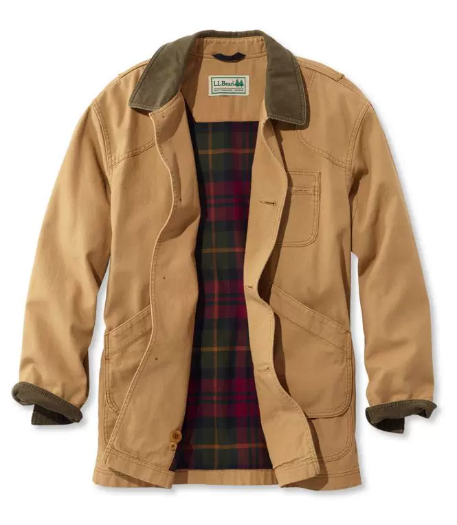 Импортное пальто-плащ L.L. Bean, хлопковая водонепроницаемая фланелевая осенняя длинная куртка, США, средней длины