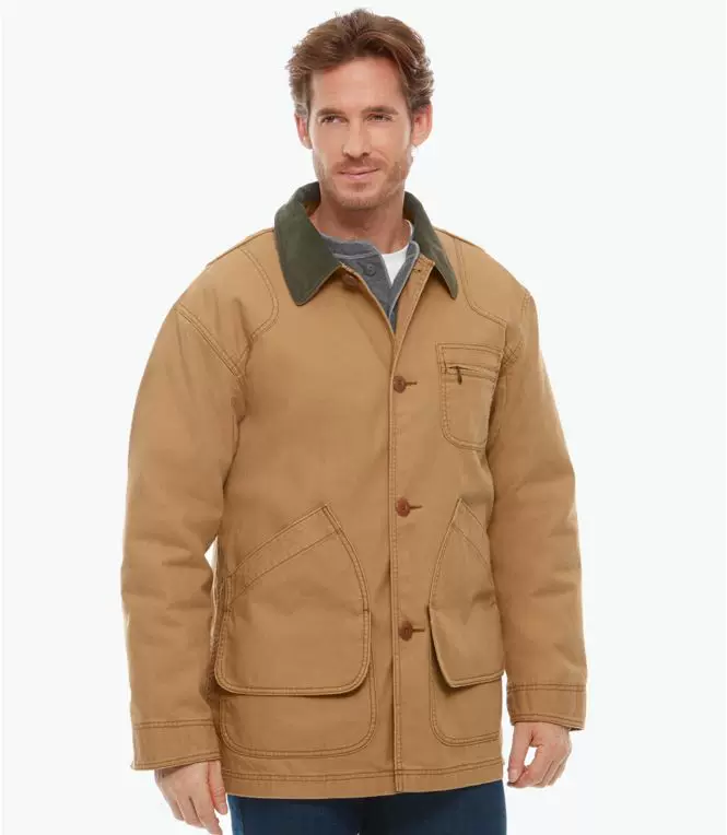 Импортное пальто-плащ L.L. Bean, хлопковая водонепроницаемая фланелевая осенняя длинная куртка, США, средней длины
