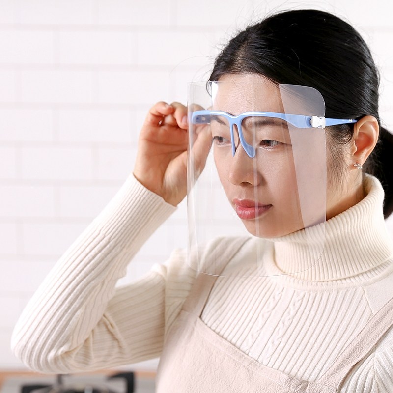 Kitchen sauté anti-oil and oil splash mask protective mask full face protective mask Cooking and cooking burning vegetable protective face deity