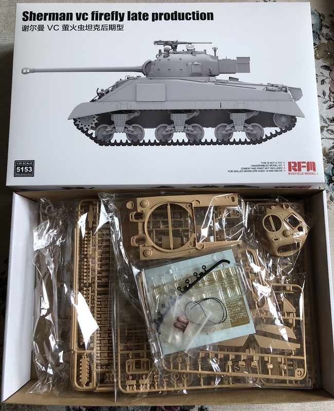 【Magic Rabbit Pavilion】Wheat Field 5153: 1/35 Sherman Vc Firefly Tank Late Model Active Suspension Tracks