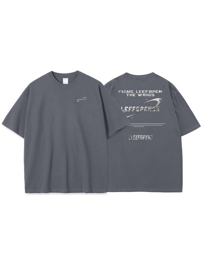 Black American high street pure cotton short-sleeved T-shirt for men 2025 new summer pure cotton loose trendy brand round neck top