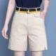 Mùa hè mới eo cao đã mỏng bên ngoài mặc quần short thẳng quần short giản dị dụng cụ quần năm điểm nữ mùa hè lỏng lẻo - Quần short