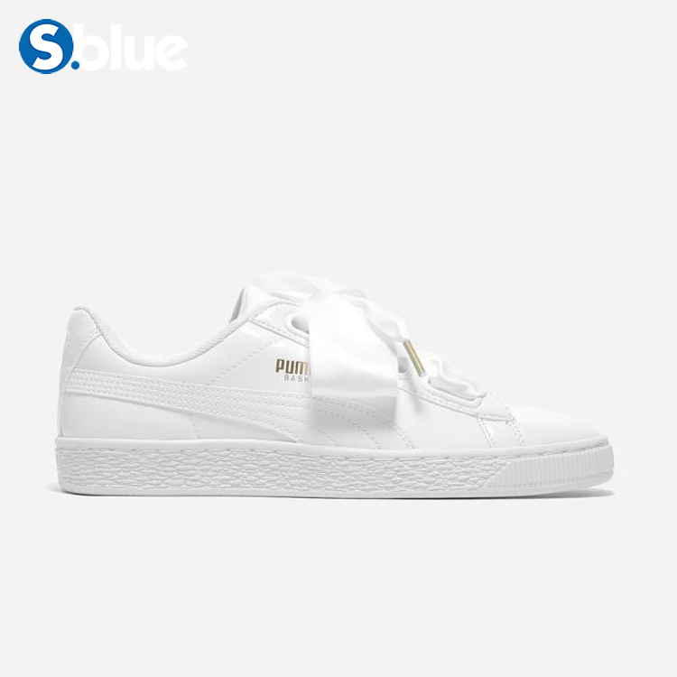 Puma Hummer White Bow Ribbon White Leather Sneakers Sneakers Giày thường 363073-02 giày nữ sneaker
