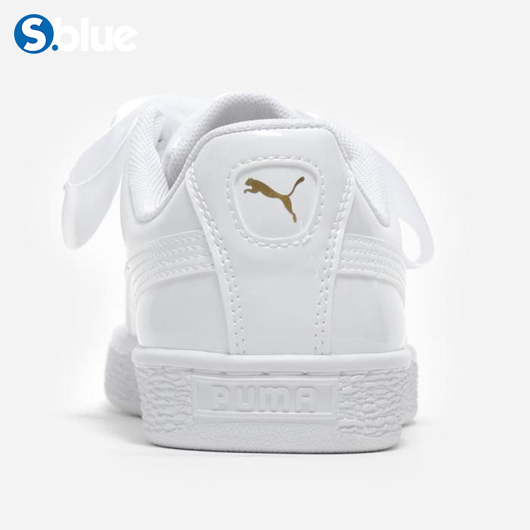 Puma Hummer White Bow Ribbon White Leather Sneakers Sneakers Giày thường 363073-02 giày nữ sneaker