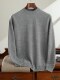 Men's thickened 100% pure cashmere sweater men's half turtleneck autumn and winter loose large size bottoming shirt for middle-aged and elderly people