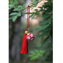 Hand Bow Ball Flow Suo Scion Handle Rope Pendant DIY Accessories Thrower Red Car Hanging Accessories Hand