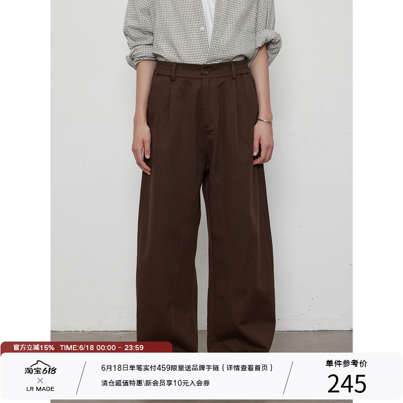Lr Made Adjustable Hem Straight-Leg Knife-Cut Lyocell Cotton Blend Pants Lr Made Adjustable Hem Straight-Leg Knife-Cut Lyocell Cotton Blend Pants