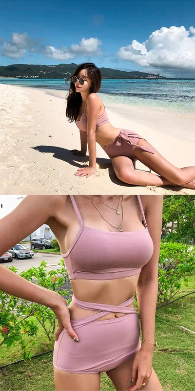 Áo tắm kiểu mới tập hợp áo tắm thời trang bikini giảm béo - Bikinis