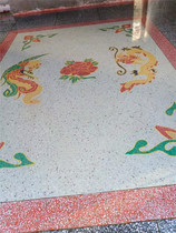 New terrazzo floor flower pattern model dragon and phoenix imitation copper strip plastic living room flower special material line decoration