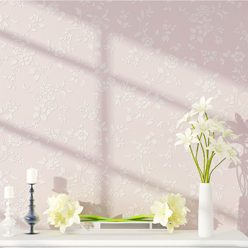 Bedroom living room Wedding room Children's room small floral pastoral style wallpaper Small fresh warm household non-woven wallpaper