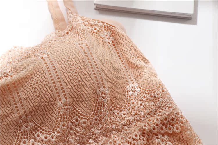 Quần lót ống chống ánh sáng tụ tập quấn lưng kiểu đồ lót ngực với dây đeo ngực áo vest ren gợi cảm áo bra mặc với sơ mi trắng