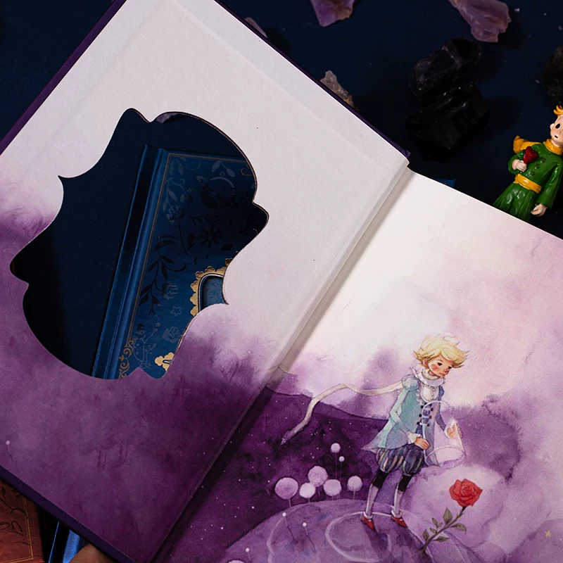 Полноцветная иллюстрационная книга, книга маленького принца, тетрадь-ведомость, дневник цветной страницы, изысканный блокнот с тиснением