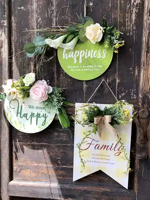 Nordic ins creative wall dining room bedroom room wall decoration door fake wreath hanging flower pendant