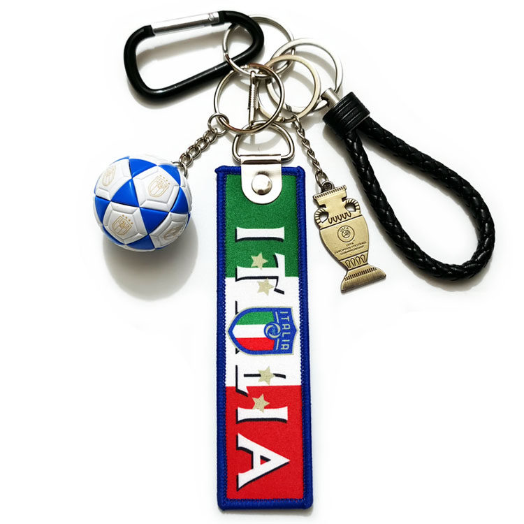 European Cup Croatia Portugal France Italy Belgium national team football pendant key button gift-Taobao