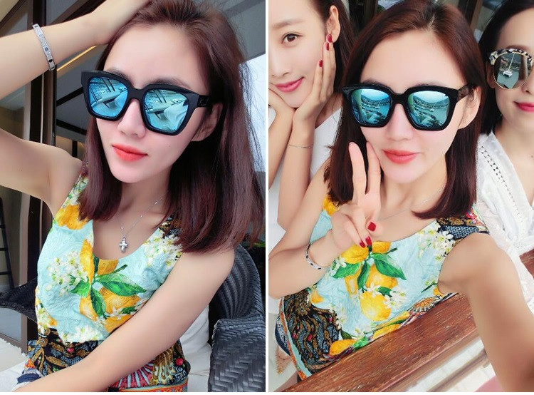 2018 mới kính râm màu đỏ nữ phiên bản Hàn Quốc của thủy triều retro phong cách Harajuku mặt tròn kính râm phân cực kính nam kính bảo vệ mắt