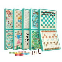 Cinq-enfants déchecs volant déchecs Snake Checkers Snake Chess Multifonction Chessboard Multi All-in-one Chess big All Toys