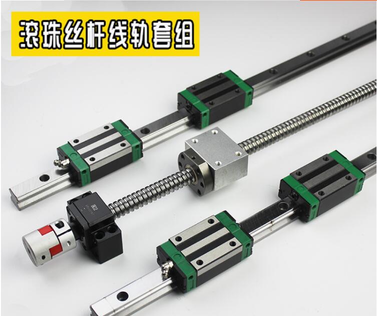 Ball screw linear guide rail linear square rail Taiwan linear slider HGR HGW slide rail heavy-duty line rail set