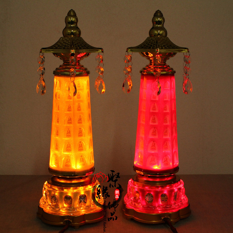 Led turning ten thousand Fota transvia cylinder Gongdetta turn via wheel for Buddha's Buddhist temple Buddha Former long Ming Buddha Terra Lotus lamp