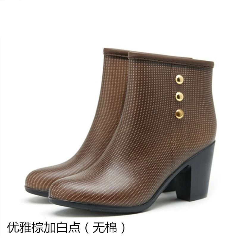 Thời trang retro ủng đi mưa nước Giày nữ cao su