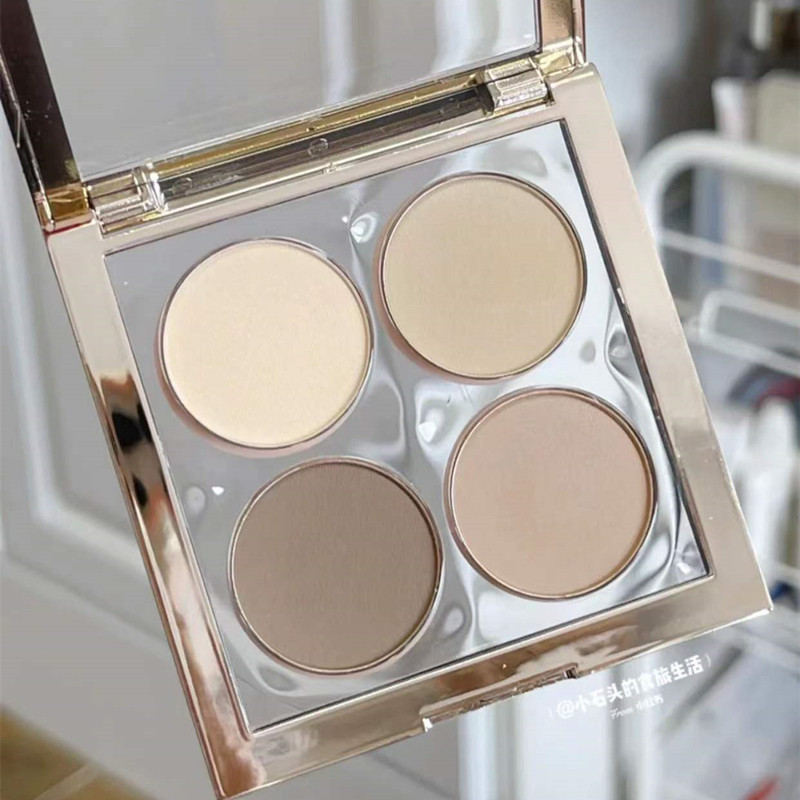 Clear Through Low Saturation is the yyds xixi new product quad-coloured eye shadow disc mint grey Naked Almond Milk Tea Earth