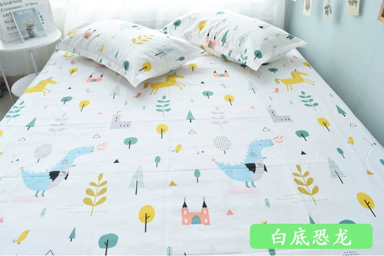 Zoo tươi bông twill phim hoạt hình dễ thương bông mềm chăn quilt trẻ em ba hoặc bốn bộ - Khăn trải giường