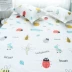 Zoo tươi bông twill phim hoạt hình dễ thương bông mềm chăn quilt trẻ em ba hoặc bốn bộ - Khăn trải giường drap phủ giường Khăn trải giường