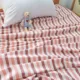 Ga bằng cotton một mảnh giường ký túc xá 1.5m2.0m1.8m đôi lanh đơn rửa sạch bông kẻ sọc giường bông Li - Khăn trải giường drap phủ giường