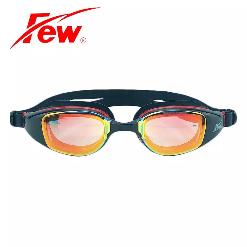 Few Flop New Pint Plated High Definition Waterproof Fog Swimming Goggles Big Frame Coated Tour Mirror for men and women Swimming equipment 827