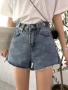 Mùa hè 2019 quần short denim mới của nữ sinh viên eo cao chẻ cá tính quần rộng ống rộng ống quần thẳng - Quần jean thời trang nữ đẹp