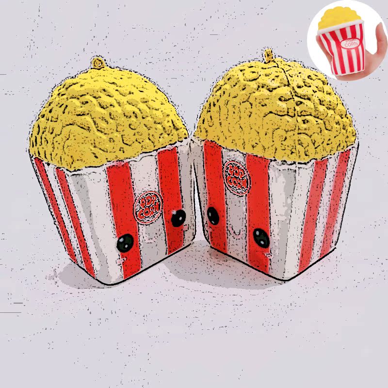 New PU popcorn children's simulation food vent toys new strange children decompression slow rebound squishy