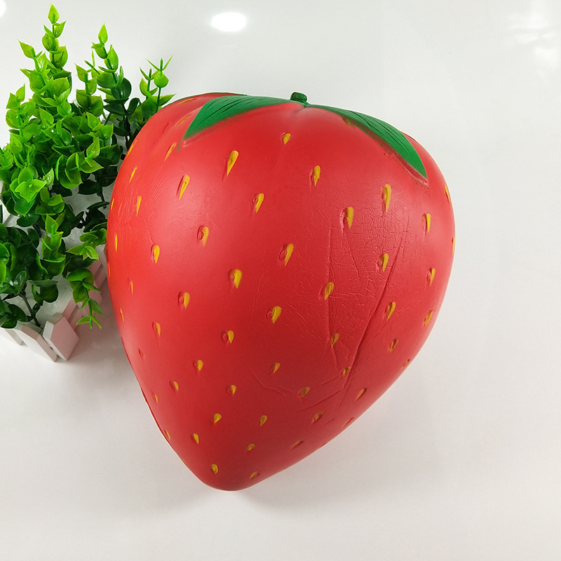 Large Fruit Decompression Toy Simulation Strawberry Decompression Toy Can Knead PU Manufacturer Squishly Slow Rebound