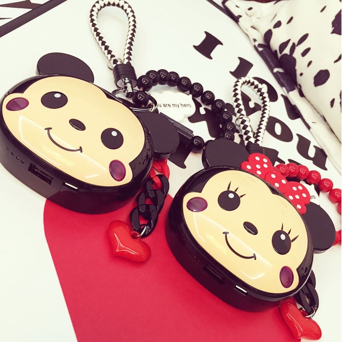 Cartoon sạc kho báu 12.000 mm Một Miqi cặp đôi dễ thương điện thoại Universal Mobile điện cô gái siêu Meng - Ngân hàng điện thoại di động sạc dự phòng anker 20000