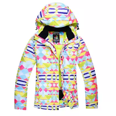 Outdoor ski clothes female couples thick waterproof warm and breathable winter veneer double board ski clothes women